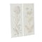 23" White Metal Farmhouse Floral Wall Décor Set
